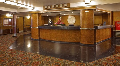 Main Lobby - Reception Area - Copyright: The Queen Mary Hotel